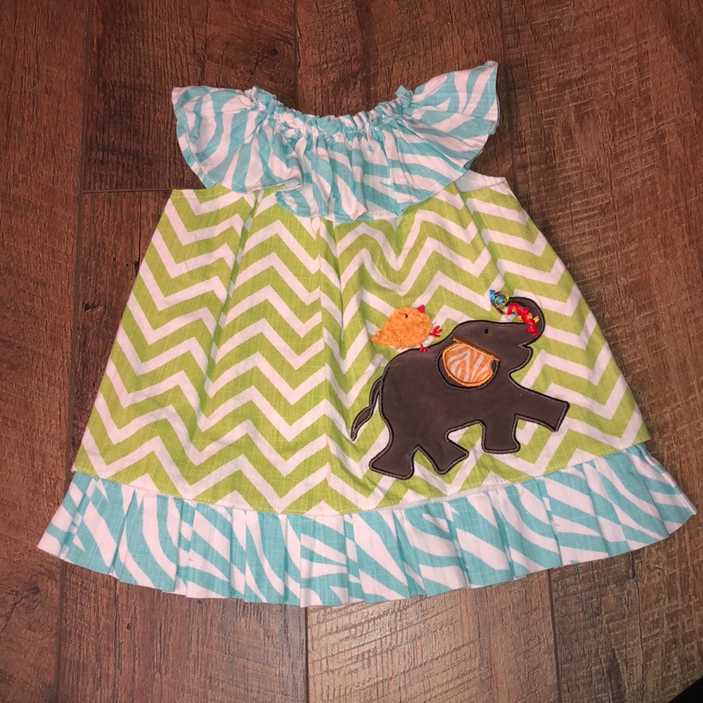Elephant Dress 0-6 mos